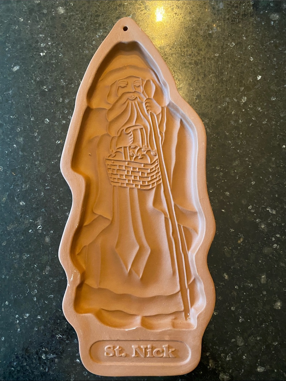 Longaberger Terracotta-Colored St. Nick Chocolate mold